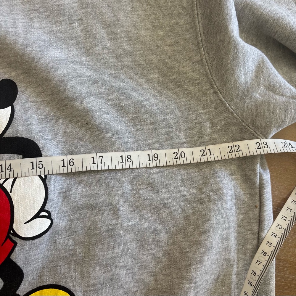 Disney Mickey Mouse Graphic Print Heather Gray Fleece Pullover Sweatshirt, Med - Picture 5 of 5